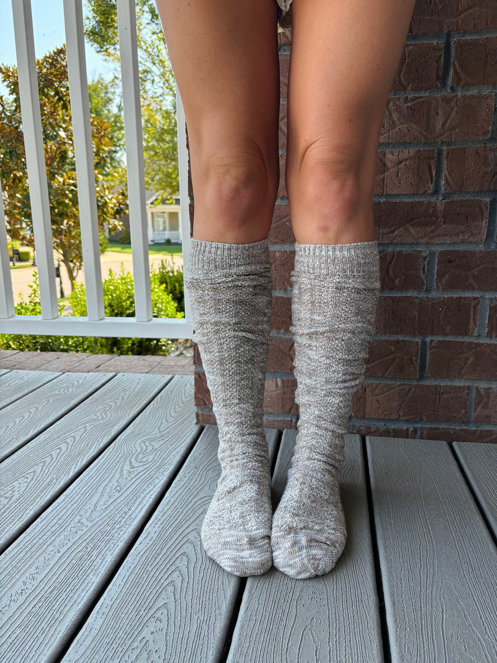 Cozy Speckled Knit Boot Socks